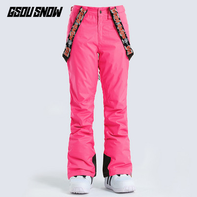 Lauke Moterų slidinėjimo kelnės Mergaičių snieglenčių kelnės Orui pralaidžios tvirtos slidinėjimo kelnės Žiemos sportas Šiltos sniego žygio kelnės