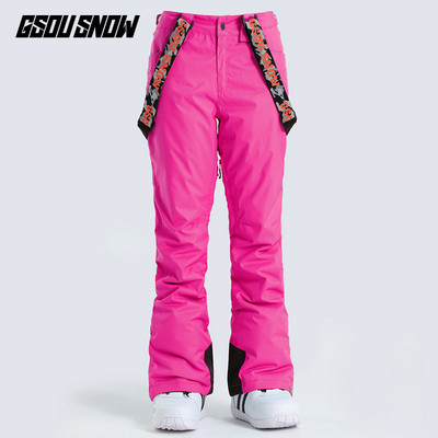 Lauke Moterų slidinėjimo kelnės Mergaičių snieglenčių kelnės Orui pralaidžios tvirtos slidinėjimo kelnės Žiemos sportas Šiltos sniego žygio kelnės