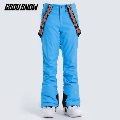 Lauke Moterų slidinėjimo kelnės Mergaičių snieglenčių kelnės Orui pralaidžios tvirtos slidinėjimo kelnės Žiemos sportas Šiltos sniego žygio kelnės