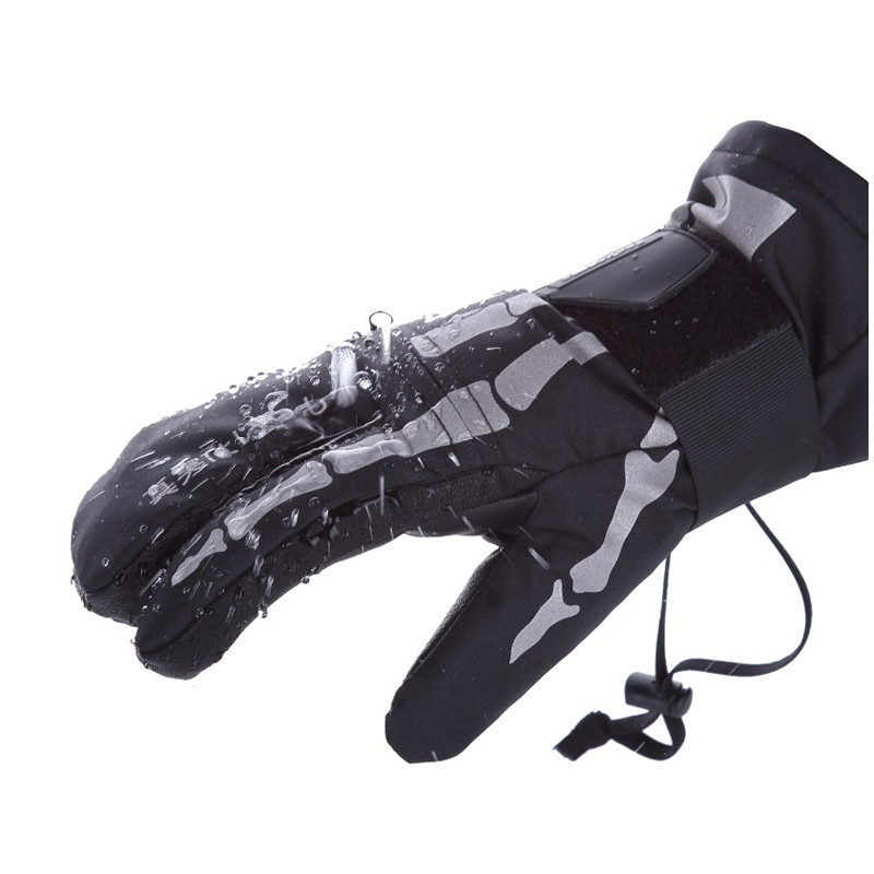 JACKCOME penkių pirštų dizaino šiltos ir patogios, vandeniui atsparios, vėjui atsparios slidinėjimo snieglenčių pirštinės