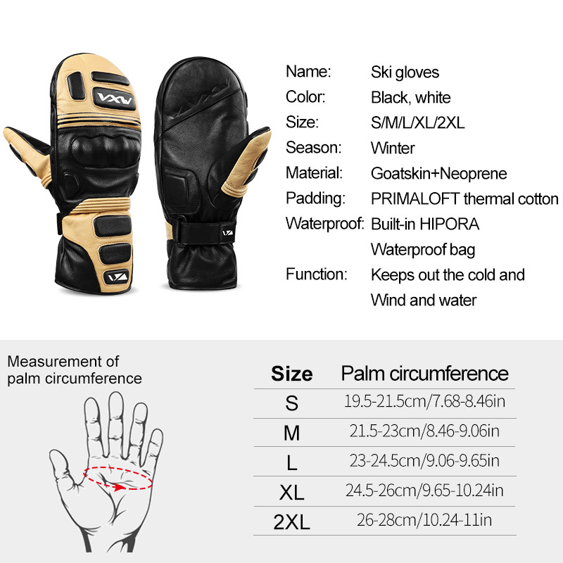 VXW Slidinėjimo Pirštinės Motociklas Neperšlampamas Fleece Termo Pirštinės Snieglentės Sniego motociklo Pirštinės Vyriškos Moteriškos Žieminės sniego dviračių pirštinės
