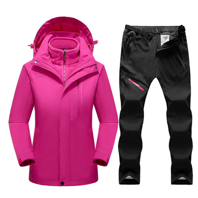 Slidinėjimo kostiumas Moteriškas slidinėjimo striukė Slidinėjimo kelnės žiemai, šiltos, atsparios vėjui, vandeniui, slidinėjimo striukė snieglenčių sportui lauke kelnės