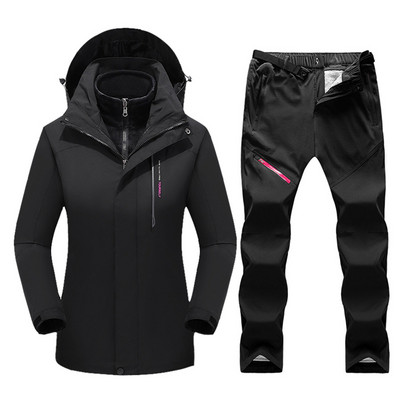 Slidinėjimo kostiumas Moteriškas slidinėjimo striukė Slidinėjimo kelnės žiemai, šiltos, atsparios vėjui, vandeniui, slidinėjimo striukė snieglenčių sportui lauke kelnės