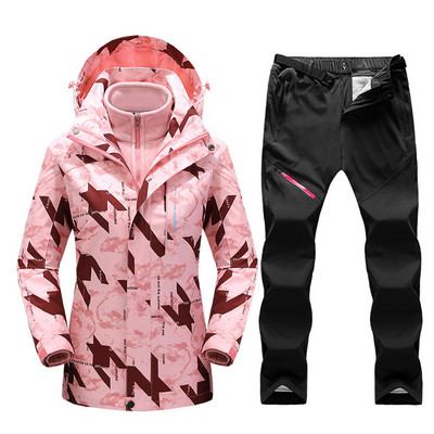 Slidinėjimo kostiumas Moteriškas slidinėjimo striukė Slidinėjimo kelnės žiemai, šiltos, atsparios vėjui, vandeniui, slidinėjimo striukė snieglenčių sportui lauke kelnės