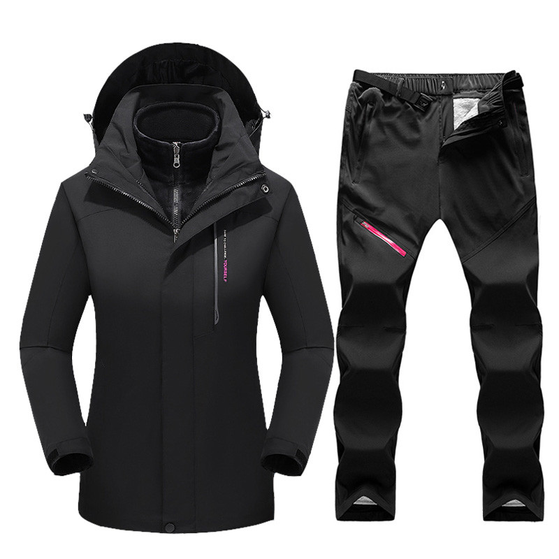 Slidinėjimo kostiumas Moteriškas slidinėjimo striukė Slidinėjimo kelnės žiemai, šiltos, atsparios vėjui, vandeniui, slidinėjimo striukė snieglenčių sportui lauke kelnės