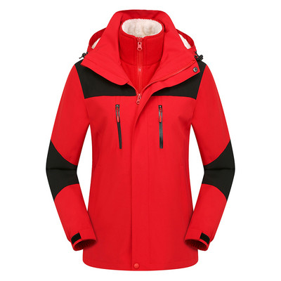 2021 m. Moteriškas slidinėjimo kostiumas žiemai, šiltas slidinėjimo gobtuvo komplektas, atsparus vėjui ir vandeniui atsparus 3 viename striukės ir kelnės slidinėjimo snieglenčių kostiumai, sniego kostiumai