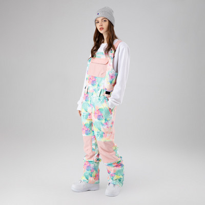 2022 m. Naujos Slidinėjimo kelnės Moteriškos mados žiemos sniego kombinezonas Neperšlampamas vėjui atsparus sniego kelnės Slidinėjimo snieglenčių kelnės Kombinezonai