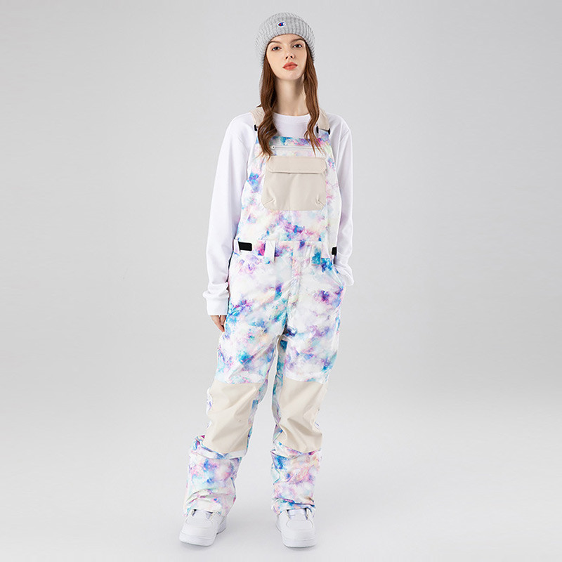 2022 m. Naujos Slidinėjimo kelnės Moteriškos mados žiemos sniego kombinezonas Neperšlampamas vėjui atsparus sniego kelnės Slidinėjimo snieglenčių kelnės Kombinezonai