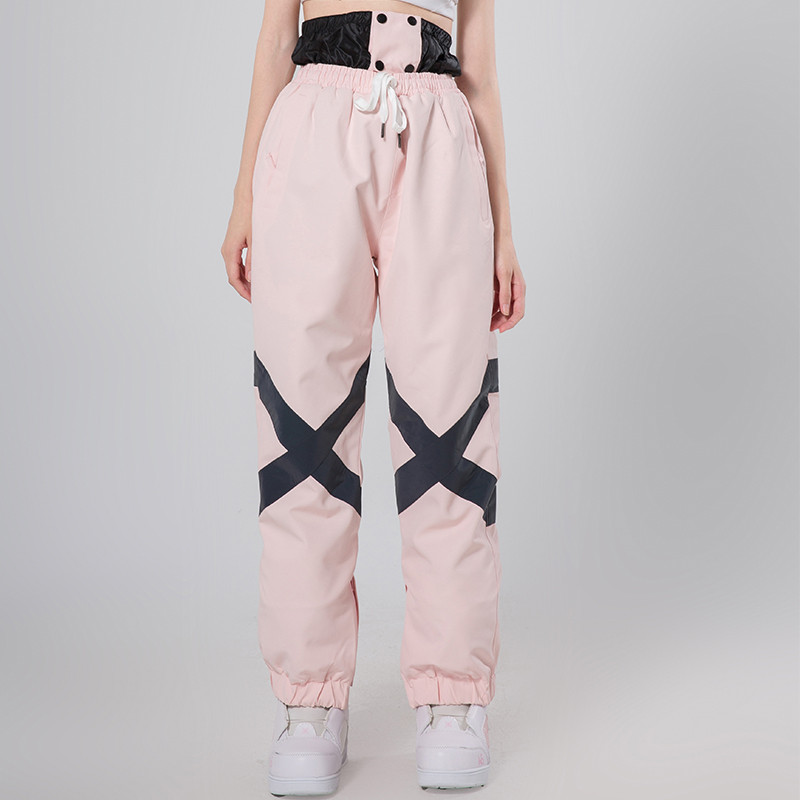 Šviesą atspindinčios slidinėjimo kelnės vyrams ir moterims žiemos snieglenčių alpinizmo stovyklavietėje storėjančios šiltos, atsparios vėjui ir vandeniui atsparios sniego slidinėjimo kelnės