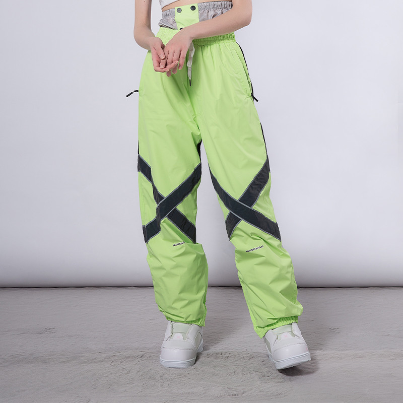 Šviesą atspindinčios slidinėjimo kelnės vyrams ir moterims žiemos snieglenčių alpinizmo stovyklavietėje storėjančios šiltos, atsparios vėjui ir vandeniui atsparios sniego slidinėjimo kelnės