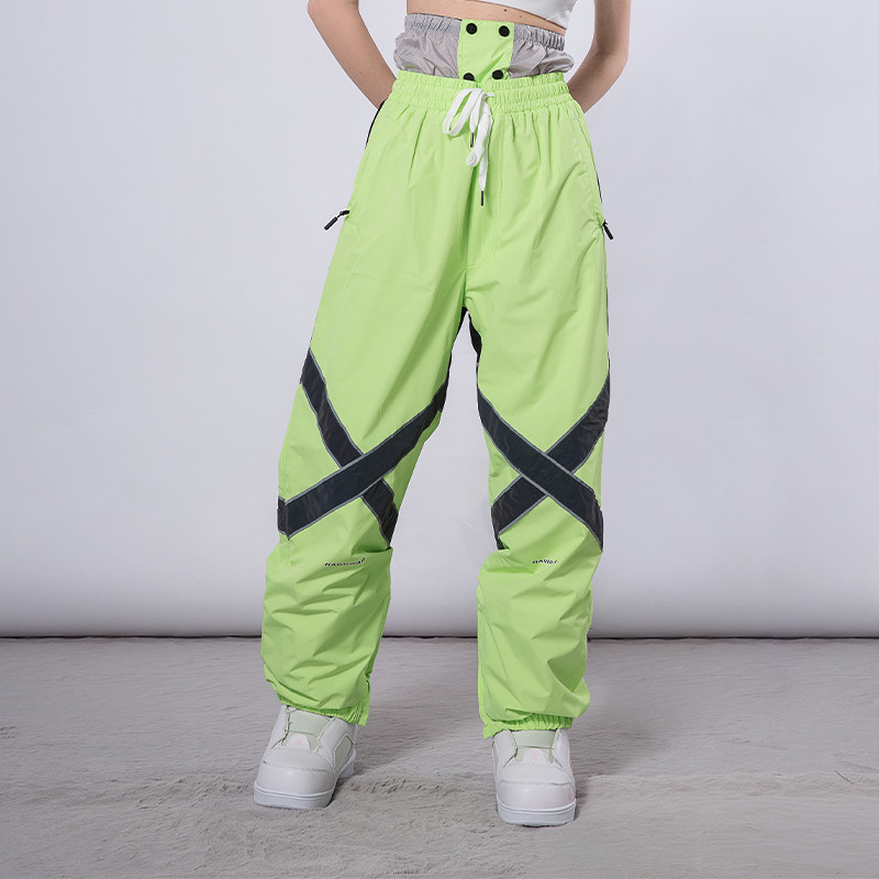 Šviesą atspindinčios slidinėjimo kelnės vyrams ir moterims žiemos snieglenčių alpinizmo stovyklavietėje storėjančios šiltos, atsparios vėjui ir vandeniui atsparios sniego slidinėjimo kelnės