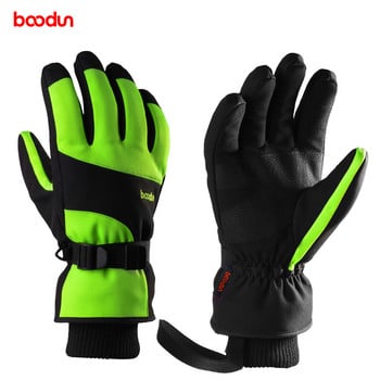 Boodun New Skiing Glove Women Men Keep Warm Ски снежни ръкавици Зимни водоустойчиви ръкавици със сензорен екран Ръкавици за спорт на открито Сноуборд ръкавици