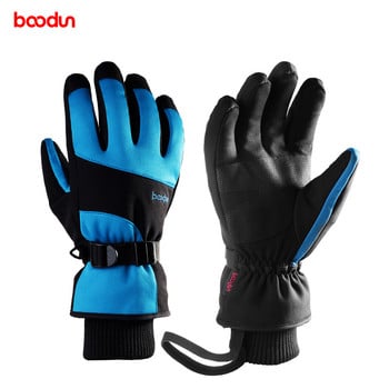 Boodun New Skiing Glove Women Men Keep Warm Ски снежни ръкавици Зимни водоустойчиви ръкавици със сензорен екран Ръкавици за спорт на открито Сноуборд ръкавици