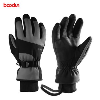 Boodun New Skiing Glove Women Men Keep Warm Ски снежни ръкавици Зимни водоустойчиви ръкавици със сензорен екран Ръкавици за спорт на открито Сноуборд ръкавици