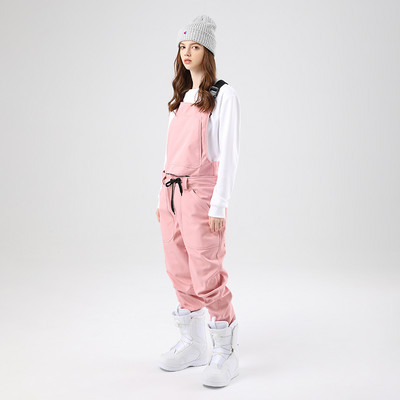 Moteriškas slidinėjimo kombinezonas žieminis lauko vėjui atsparus vandeniui šiltas nuimamas snieglenčių seilinukas Moteriškos nuimamos vilnos slidinėjimo kelnės