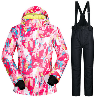 Moteriškas slidinėjimo kostiumas MUTUSNOW žieminis madingas vandeniui atsparus storas vienvietis ir dvivietis lenta