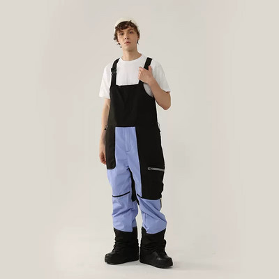 Nauji vientisos slidinėjimo kelnės kombinezonai, atsparūs vėjui, moteriški lauko kostiumai snieglenčių sportui Vyriški kombinezonai, atsparūs vandeniui slidinėjimo kostiumai, laisvi sniego drabužiai