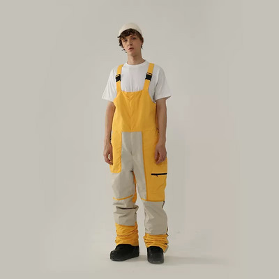 Nauji vientisos slidinėjimo kelnės kombinezonai, atsparūs vėjui, moteriški lauko kostiumai snieglenčių sportui Vyriški kombinezonai, atsparūs vandeniui slidinėjimo kostiumai, laisvi sniego drabužiai