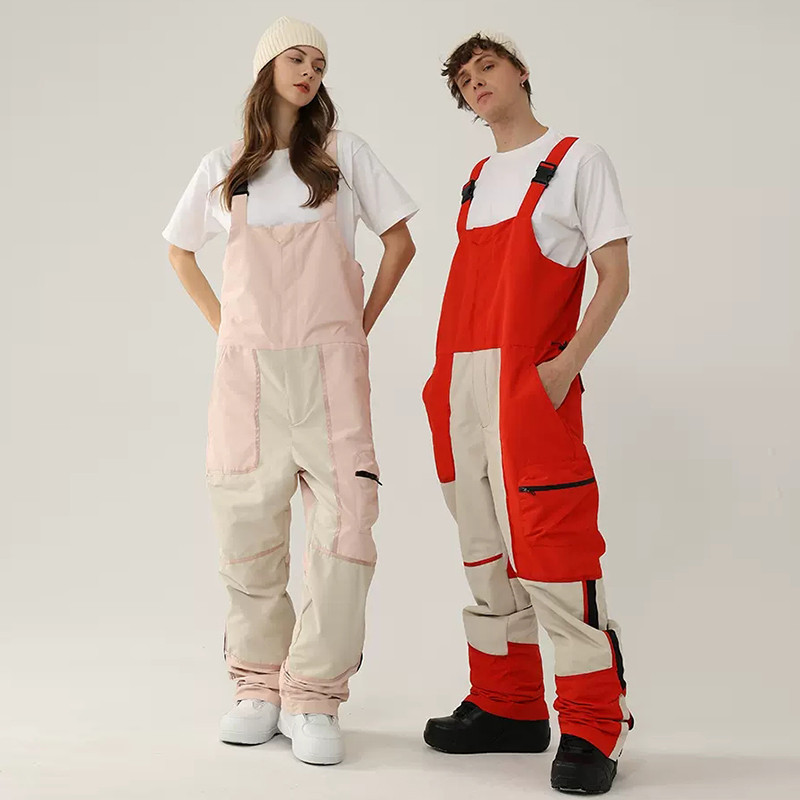 Nauji vientisos slidinėjimo kelnės kombinezonai, atsparūs vėjui, moteriški lauko kostiumai snieglenčių sportui Vyriški kombinezonai, atsparūs vandeniui slidinėjimo kostiumai, laisvi sniego drabužiai