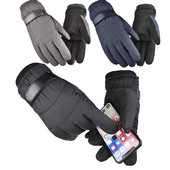 1 pora lauko kempingo dviratininkų pirštinių žiemai, šiltai sutirštintos vilnos vandeniui atsparios pirštinės moterims, vyrams, skirtos laipiojimui su jutikliniu ekranu