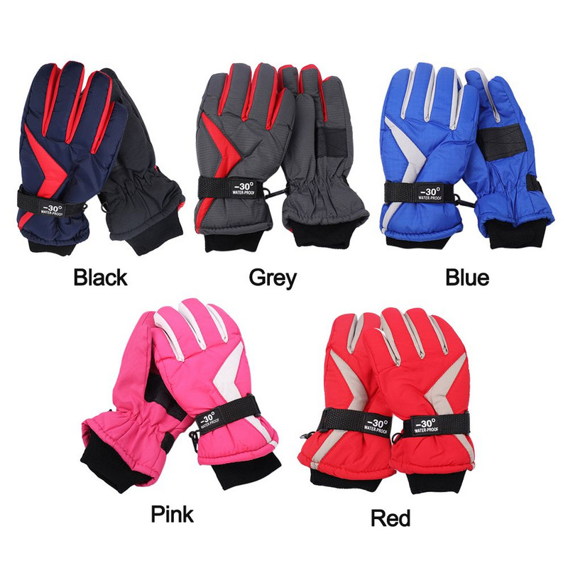 Mada Mieli animaciniai filmukai Vaikai Berniukai Merginos Storos Šiltos Vaikai Slidinėjimo Pirštinės Sportinės Pirštinės Neperpučiamos Vėjo