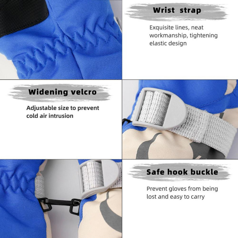 Žiemą Neperšlampamas Šiltas Vaikai Berniukai Mergaitės Pirštinės Slidinėjimo Vaikai Pirštinės Sniegas Laipiojimas lauke Šiltos pirštinės DROPSHIPPING