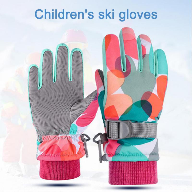 Vaikiškos pirštinės žieminės vilnos šiltos kamufliažinės pirštinės vaikams Madingos berniukų ir mergaičių storos slidinėjimo pirštinės lauke 7-13 metų