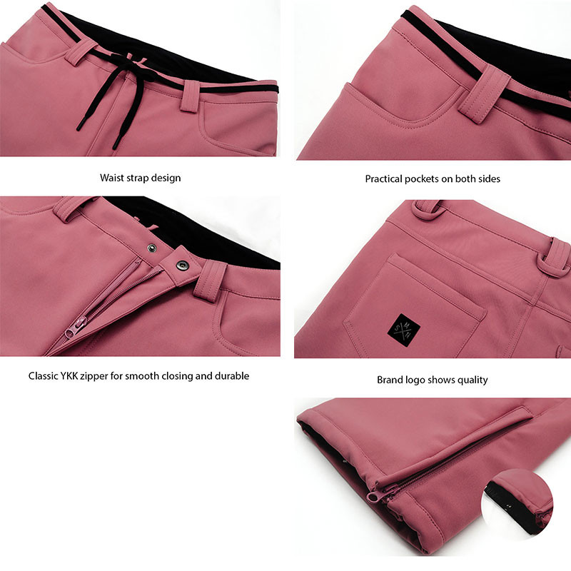 Vyriškos moteriškos slidinėjimo kelnės žieminės, šiltos, atsparios vėjui, vandeniui atsparios, kvėpuojančios plonos slidinėjimo snieglenčių kelnės Lauko sportinės sniego kelnės