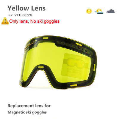 LOOGDEEL Skijaške naočale s dvoslojnim magnetskim polariziranim lećama Skijanje protiv magljenja UV400 Snowboard naočale Muškarci Ženske naočale za snijeg