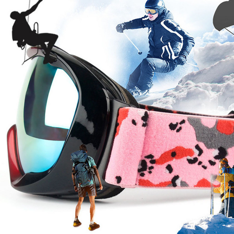 LOOGDEEL Unisex dvigubi nerasojantys slidinėjimo akiniai sferiniai paviršiai, lauko sportiniai, vėjui atsparūs snieglenčių akiniai, slidinėjimo akiniai, akiniai