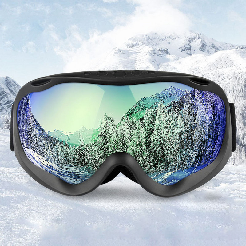 LOOGDEEL Unisex dvigubi nerasojantys slidinėjimo akiniai sferiniai paviršiai, lauko sportiniai, vėjui atsparūs snieglenčių akiniai, slidinėjimo akiniai, akiniai