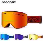 LOOGDEEL dvisluoksniai slidinėjimo akiniai su magnetiniais snieglenčių akiniais nuo rasojimo apsauga nuo sniego virš akinių Unisex slidinėjimo akiniai