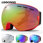 LOOGDEEL nauji slidinėjimo akiniai dvigubi sluoksniai UV400 nuo rasojimo didelės slidinėjimo kaukės akiniai slidinėjimo sniego vyrams Moteriški snieglenčių akiniai