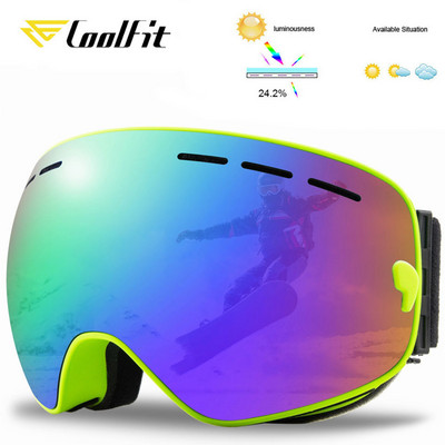 LOOGDEEL nauji slidinėjimo akiniai dvigubi sluoksniai UV400 nuo rasojimo didelės slidinėjimo kaukės akiniai slidinėjimo sniego vyrams Moteriški snieglenčių akiniai