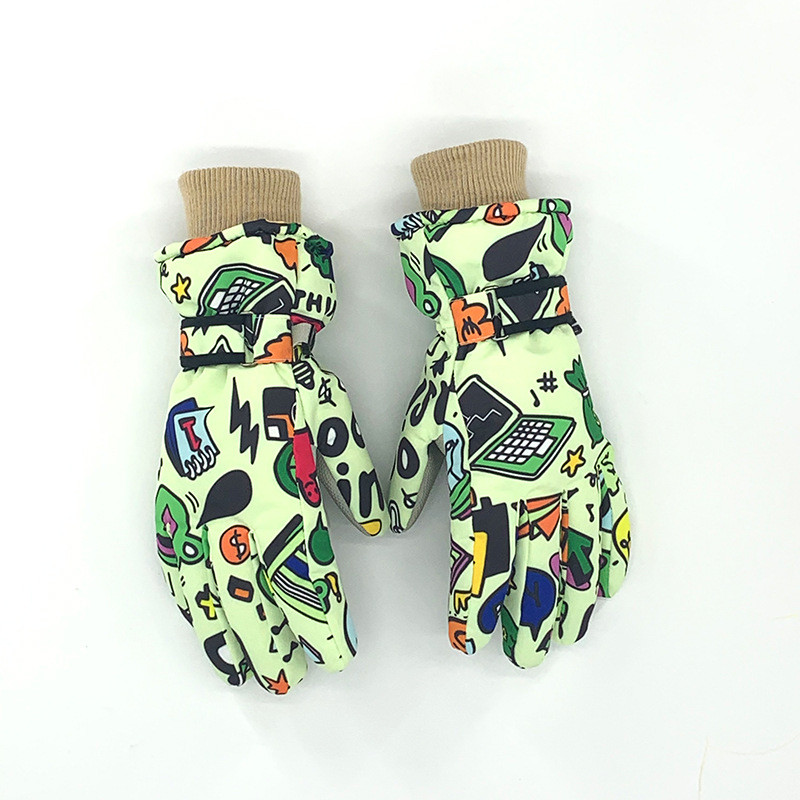 Mielos šildomos žiemos slidinėjimo vyriškos moteriškos lauko sportinės motociklų dviračių snieglentės PU odos neslystančios pirštinės su jutikliniu ekranu