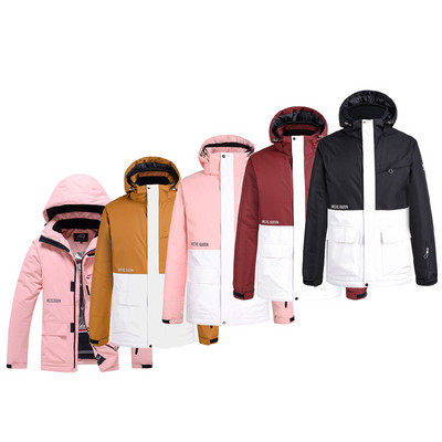Модни съвпадащи по цвят мъжки или дамски якета за леден сняг Облекло за сноуборд Ски костюми Водоустойчиво зимно облекло Палта