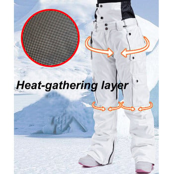 2023 Висококачествени Мъжки Дамски Ветроустойчиви Водоустойчиви Топли Двойки Снежни Панталони Зимни Ски Сноуборд Панталони Защита на талията