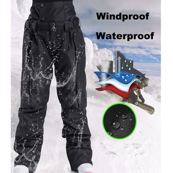 2023 Висококачествени Мъжки Дамски Ветроустойчиви Водоустойчиви Топли Двойки Снежни Панталони Зимни Ски Сноуборд Панталони Защита на талията
