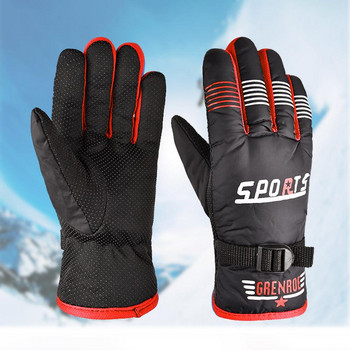 Водоустойчиви ски ръкавици Зимни топли сноуборд Ръкавици за студено време Мъже Жени Изолирани дишащи ръкавици за студено време