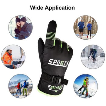 Водоустойчиви ски ръкавици Зимни топли сноуборд Ръкавици за студено време Мъже Жени Изолирани дишащи ръкавици за студено време