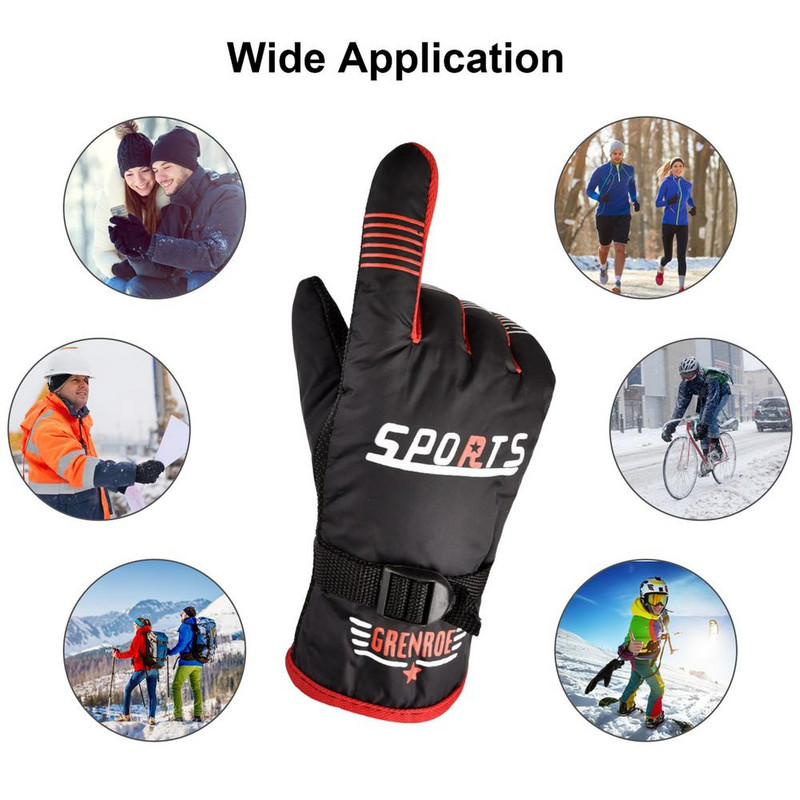 Vandeniui atsparios slidinėjimo pirštinės žiemai šiltos snieglentės šaltu oru pirštinės vyriškos moteriškos izoliuotos kvėpuojančios pirštinės šaltam orui