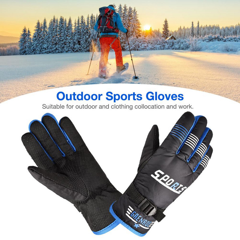 Vandeniui atsparios slidinėjimo pirštinės žiemai šiltos snieglentės šaltu oru pirštinės vyriškos moteriškos izoliuotos kvėpuojančios pirštinės šaltam orui