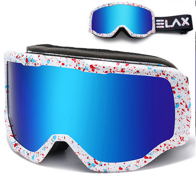 ELAX Nauja su magnetiniais dvigubo sluoksnio nuo rasojimo poliarizuotais UV400 snieglenčių akiniais Vyriški moteriški lauko sniego motociklų sportiniai akiniai