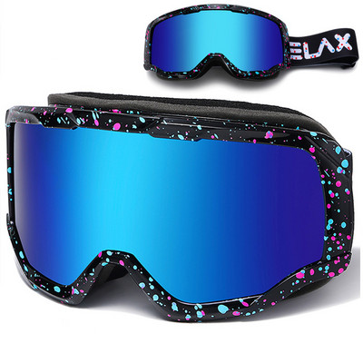 ELAX Nauja su magnetiniais dvigubo sluoksnio nuo rasojimo poliarizuotais UV400 snieglenčių akiniais Vyriški moteriški lauko sniego motociklų sportiniai akiniai
