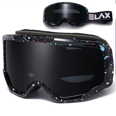 ELAX Nauja su magnetiniais dvigubo sluoksnio nuo rasojimo poliarizuotais UV400 snieglenčių akiniais Vyriški moteriški lauko sniego motociklų sportiniai akiniai