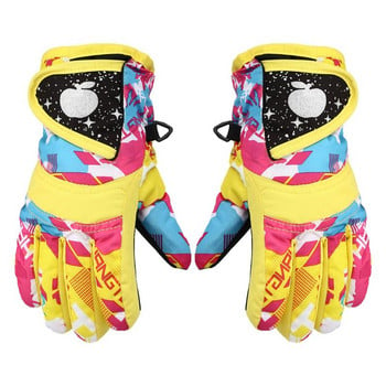 Момичета Момчета Зимни топли ръкавици Професионални водоустойчиви ски ръкавици Сняг Детски ветроустойчиви ръкавици за ски сноуборд Ръкавици за каране