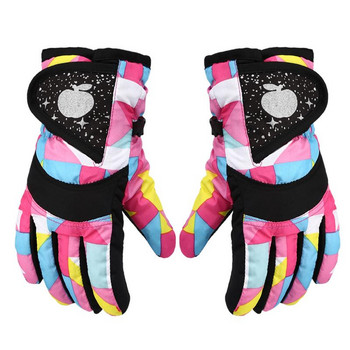 Момичета Момчета Зимни топли ръкавици Професионални водоустойчиви ски ръкавици Сняг Детски ветроустойчиви ръкавици за ски сноуборд Ръкавици за каране