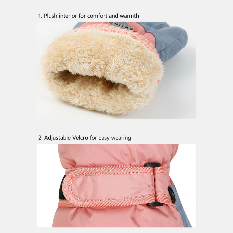 Šiltas vandeniui atsparus storas dviračių sportas žiemos vėjui atsparus sporto priedai slidinėjimo pirštinės Moteriška snieglentė Moteriška slidinėjimo apranga vėžlys