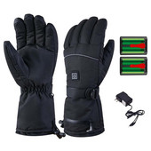 7,4V 3000mAh žiemos dviračių šildomos pirštinės Vyriškos šiluminės vandeniui atsparios vėjui atsparios dviračio pirštinės, skirtos slidinėjimui žygiams sniego motociklas