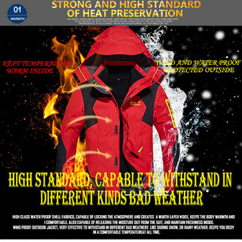Επώνυμα ανδρικά μπουφάν για σκι Χειμερινό Ζεστό αδιάβροχο αντιανεμικό μπουφάν Snowboard για σκι Υψηλής ποιότητας μπουφάν για άντρες για εξωτερικούς χώρους